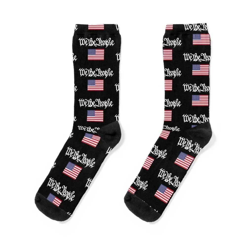 

We The People 4th of July 1776 USA America Socks christmas gift kids christmas gifts Socks For Girls Men's
