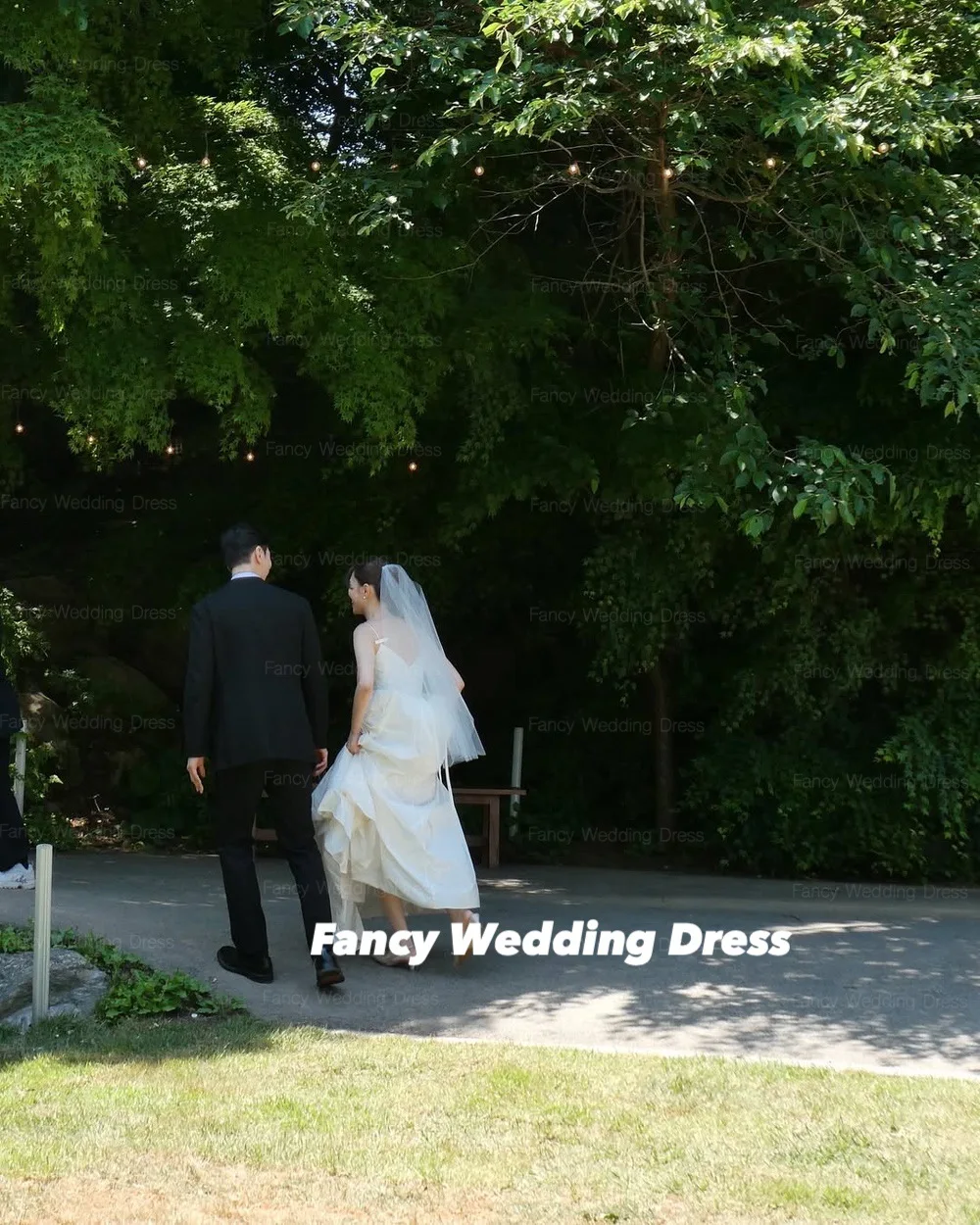 يتوهم بسيط التفتا فستان الزفاف كوريا الرئيسية ألف خط الظهر مشد أكمام فساتين السهرة طول الكلمة حسب الطلب