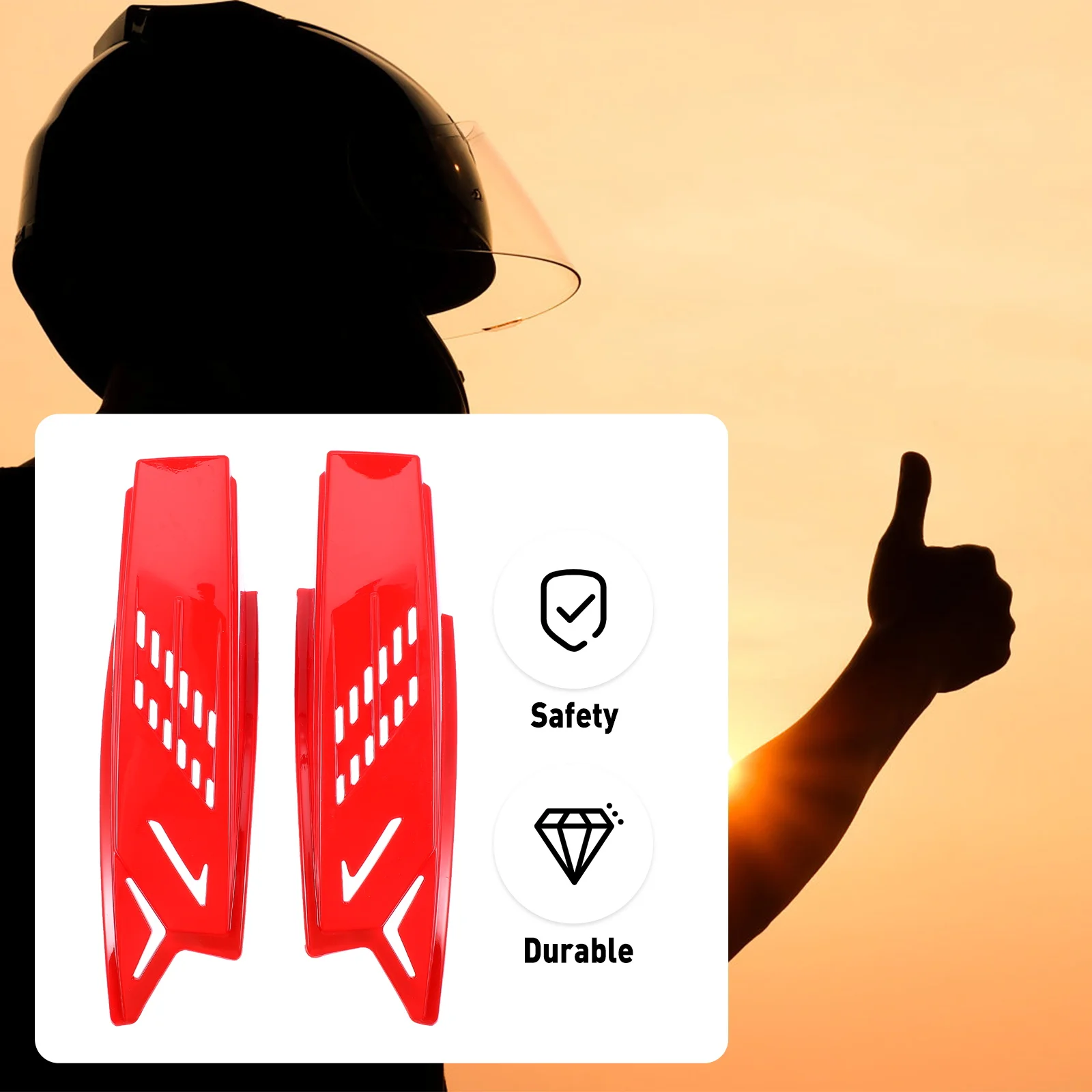 

2 pcs Premium Abs Horns Stylish Decorative Horn Ornaments For Motorbike Cycling Unisex Adhesive Horns For