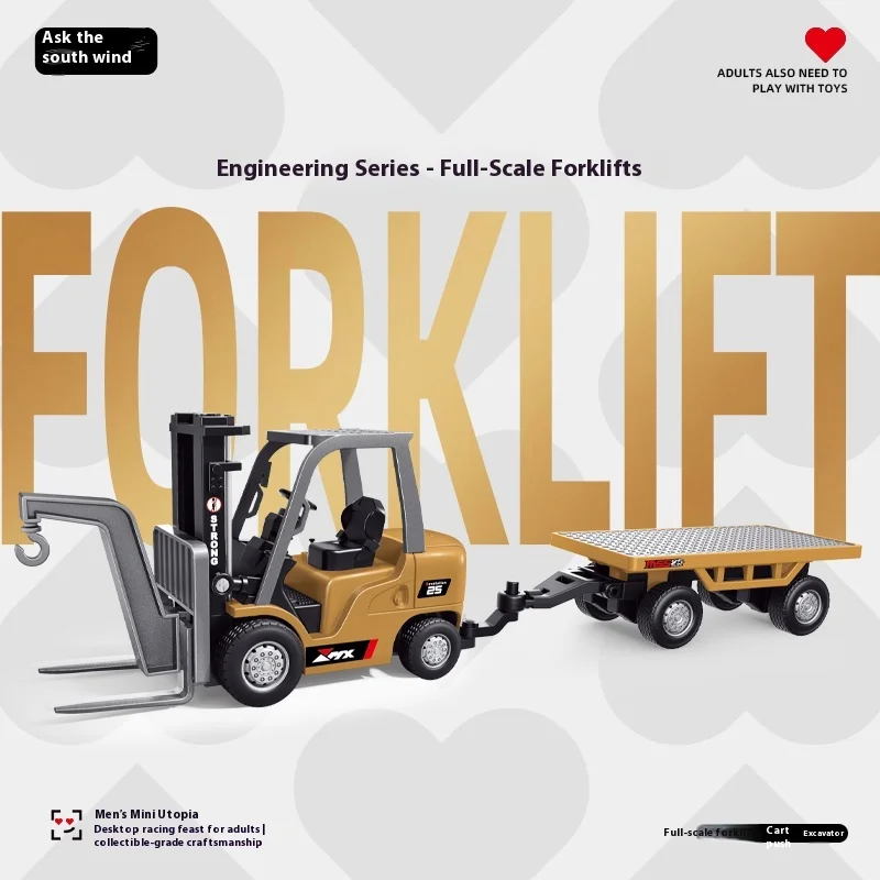 

In Stock Full-Scale Mini Excavator Tipper Truck 1:64 Remote Control Engineering Vehicle Mini Forklift Birthday Gift Toy