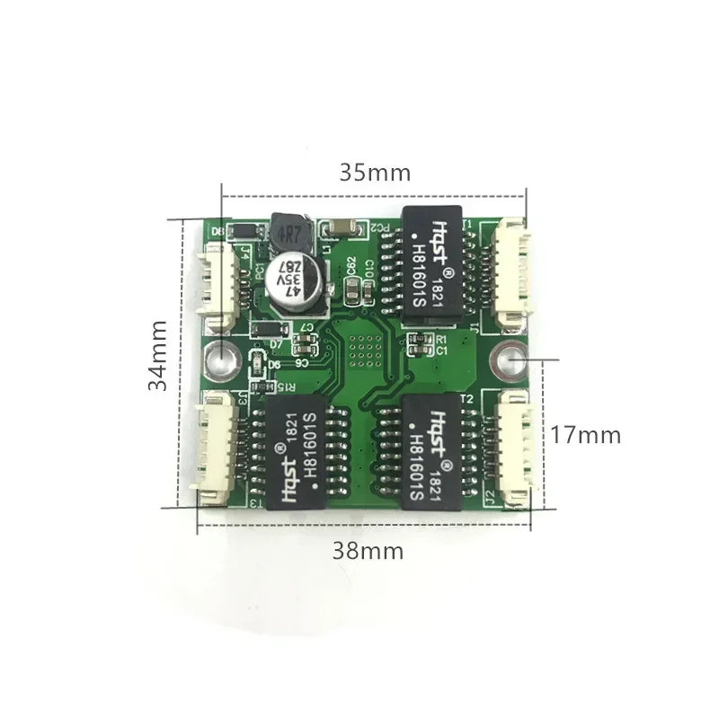 PBC OEM module mini size 3/4/5 Ports Network Switches Pcb Board mini ethernet switch module 10/100Mbps Mini PBCswitch module