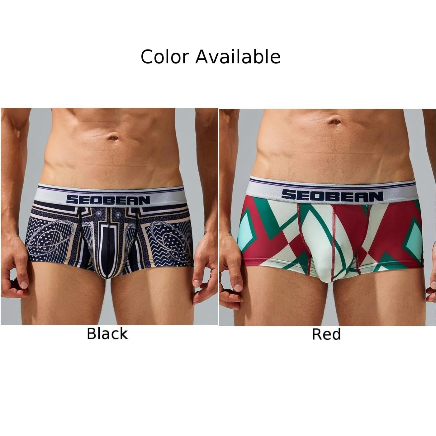 Men Shorts Underwear Printed Shorts Soft Panties Sexy Underwear Low Waists Briefs Male Lingerie