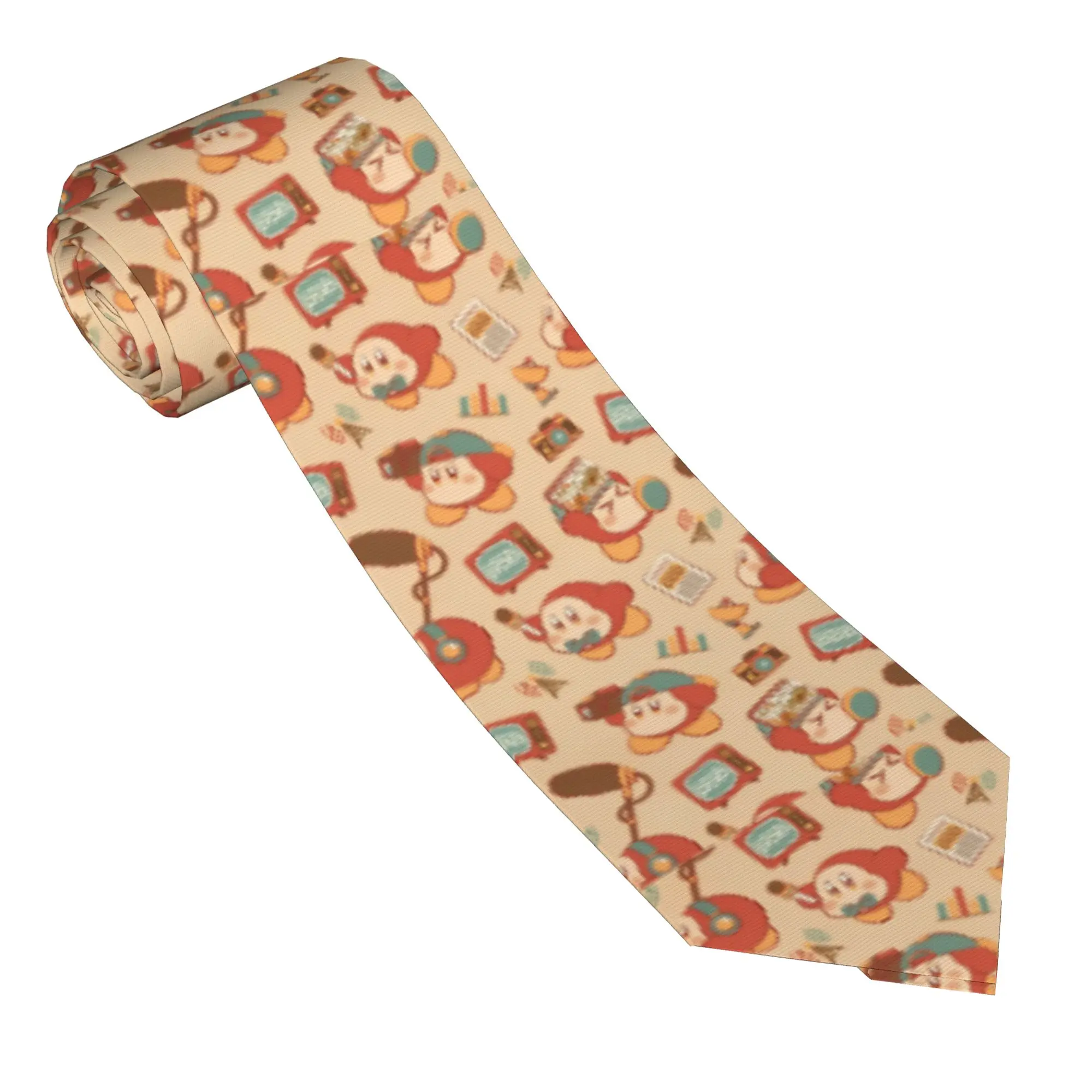 

Kawaii K-irby Necktie Unisex 8 cm Narrow Neck Ties Cartoon Kirby for Mens Daily Wear Gravatas Wedding Accessories Party