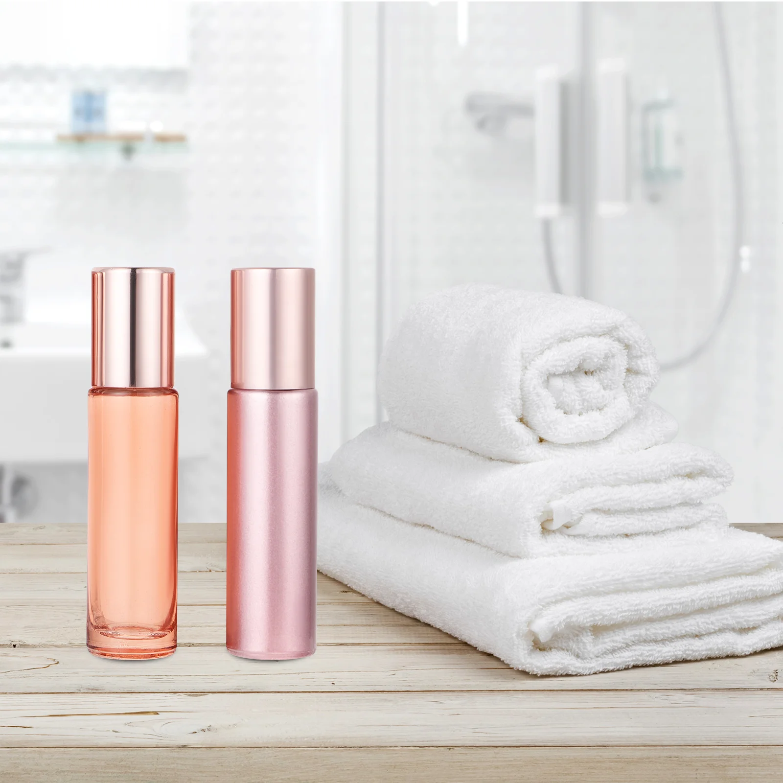 

6Pcs Essential Oil Glass Roller Bottles Leakproof Small Portable Aromatherapy Refillable Container Glass Roller Bottle