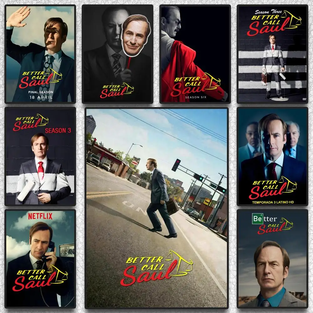 Movie B-Better Call Saul Poster Self Adhesive Wall Stickers Removable Room Decor Aesthetic Space Murals Fancy Gift