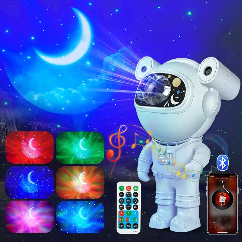 Galaxy Star Astronaut Projector LED Night Light Starry Sky Porjectors Lamp Decoration Bedroom Room Decorative For Children Gifts