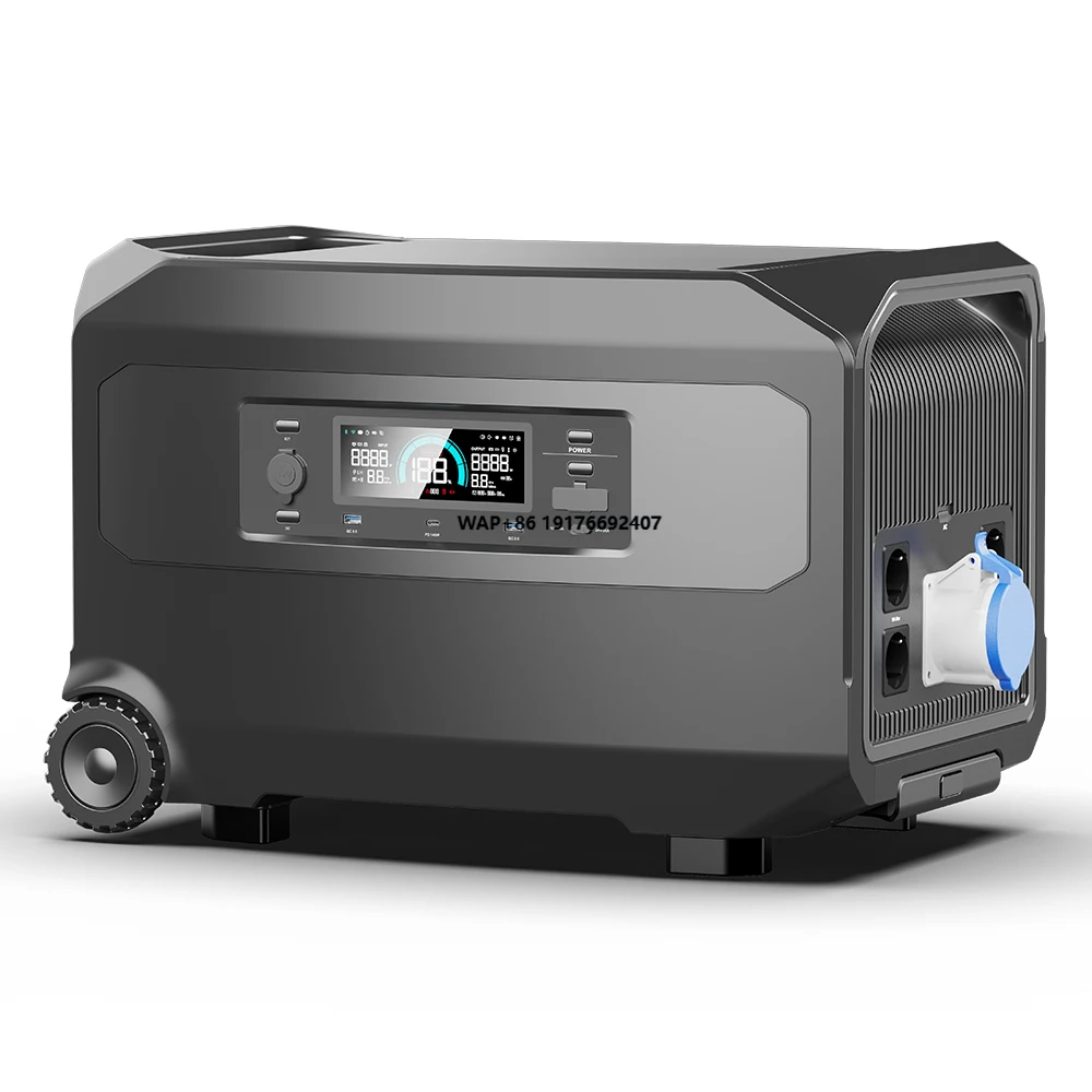 

SOUOP HP6000 6000W AC Output Smart Portable Power Station 4608Wh Off Grid UPS Expandable Battery Solar Generator With APP