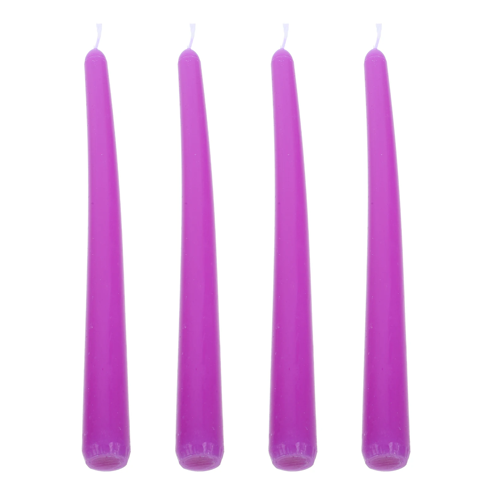 

4Pcs Tall Unscented Taper Dinner Candles Black 10 Inch Cotton Wick Smokeless Elegant Romantic Table Lighting Decor