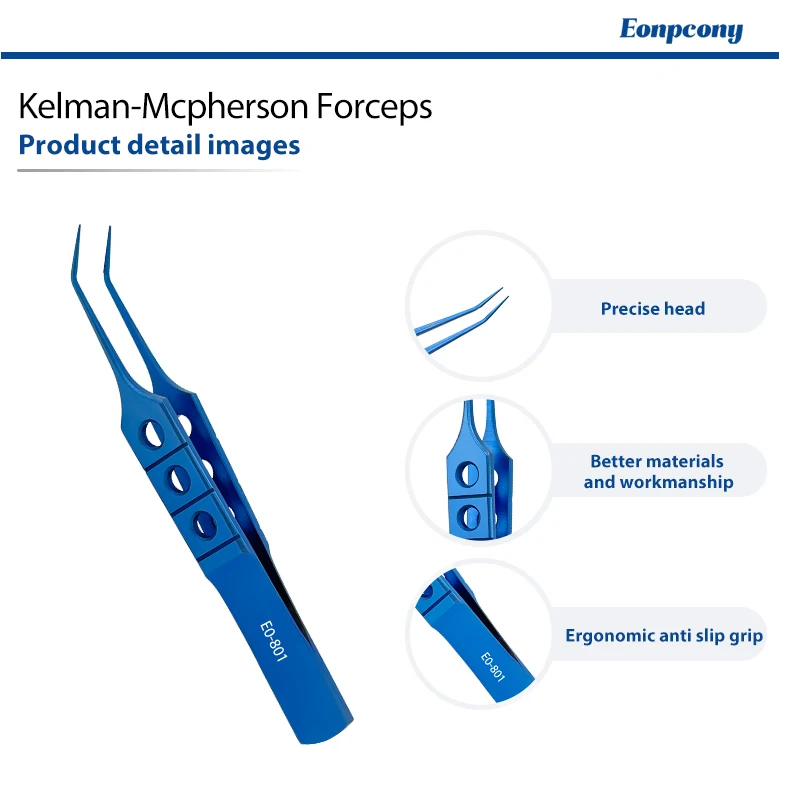 Titanium Kelman-Mcpherson Forceps Ophthalmic Intraocular Lens Forceps Eye Microsurgery Surgical Instrument