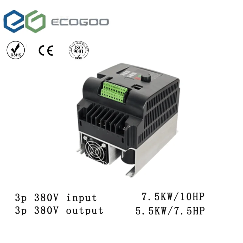Inversor de Frequência nflixin Série 9600, 5.5kW, Entrada Trifásica 380V, Saída Trifásica 380V, Inversor de Frequência para Motor VFD.