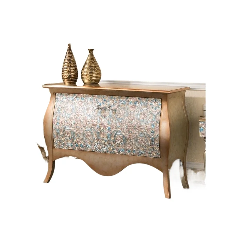 Light luxury two-door partition cabinet, foyer cabinet, living room carved decorative cabinet, storage cabinet