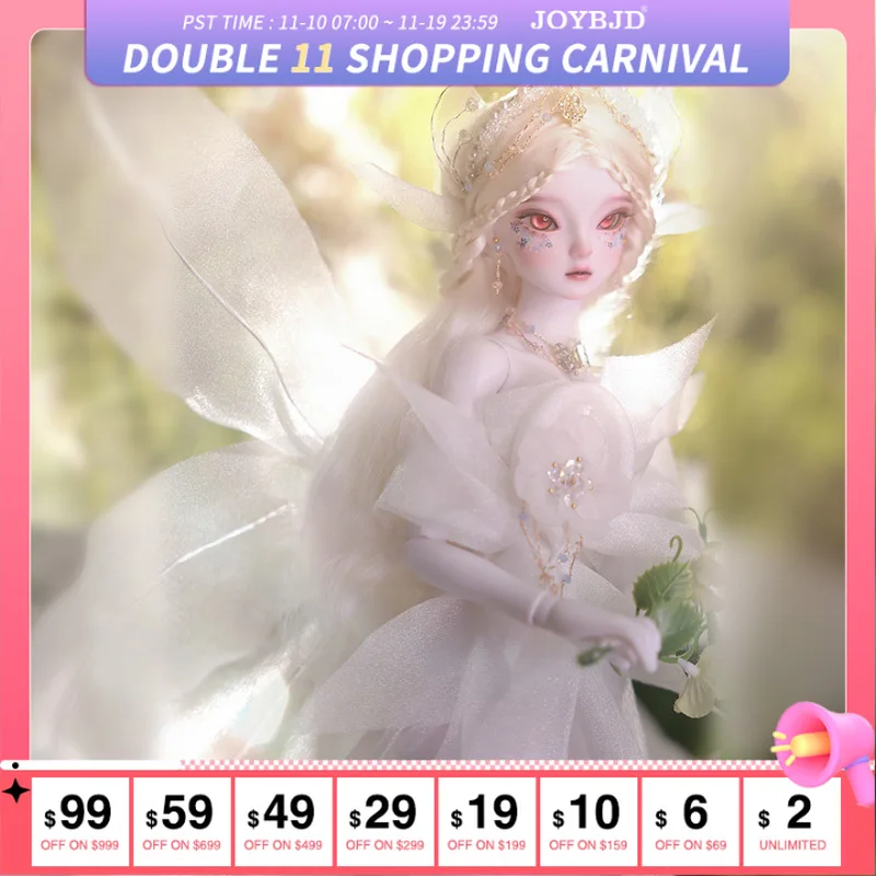 

JOYBJD Aurora 1/4 BJD Doll LDS Cai Body Oversized Wings Forest Fairy Fullset Ball Jointed Doll Resin Gift Girls