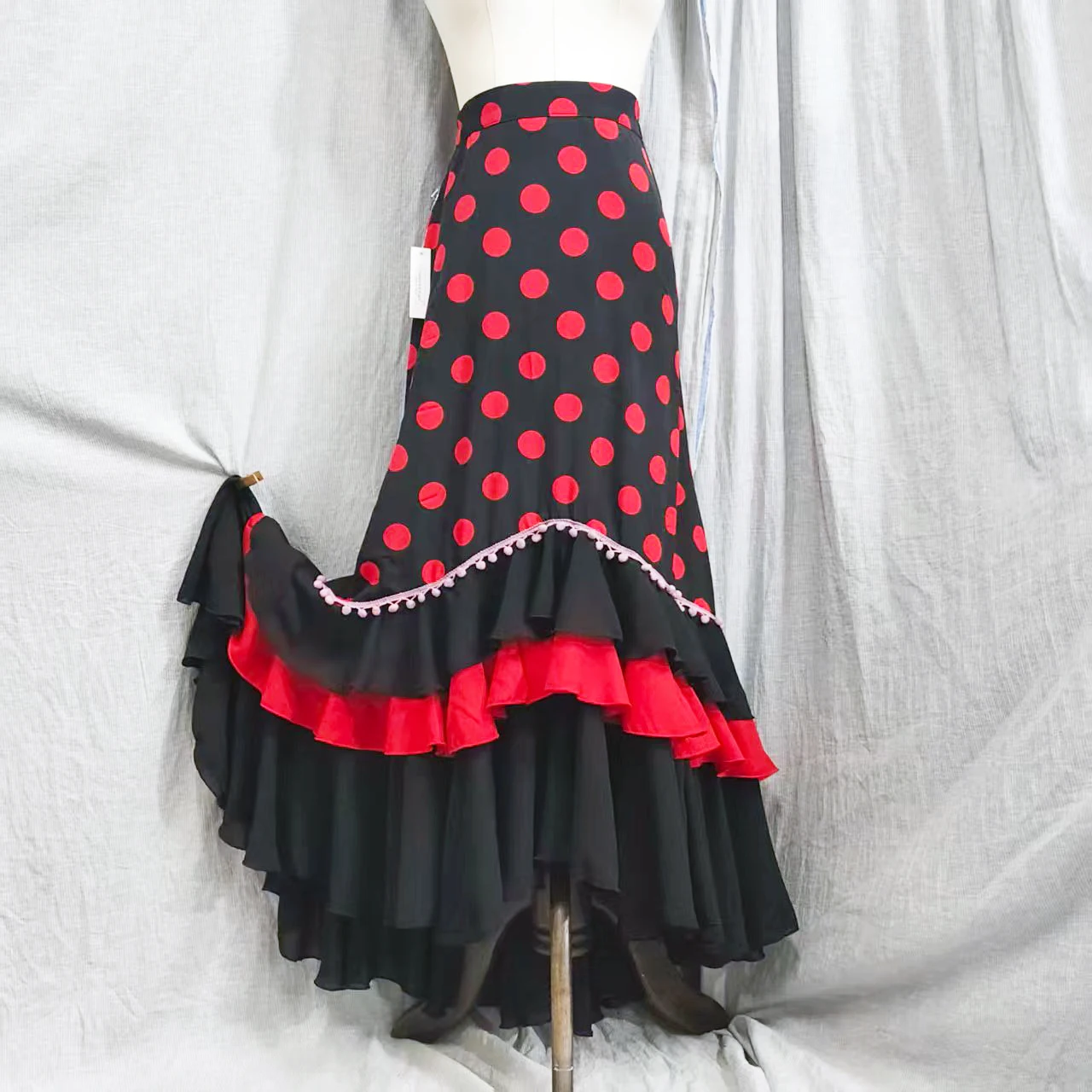 Traje de Flamenco español falda de actuación mujer chica Gyspy salón de baile Festival actuación Ropa debaile varioscoloresEKK34