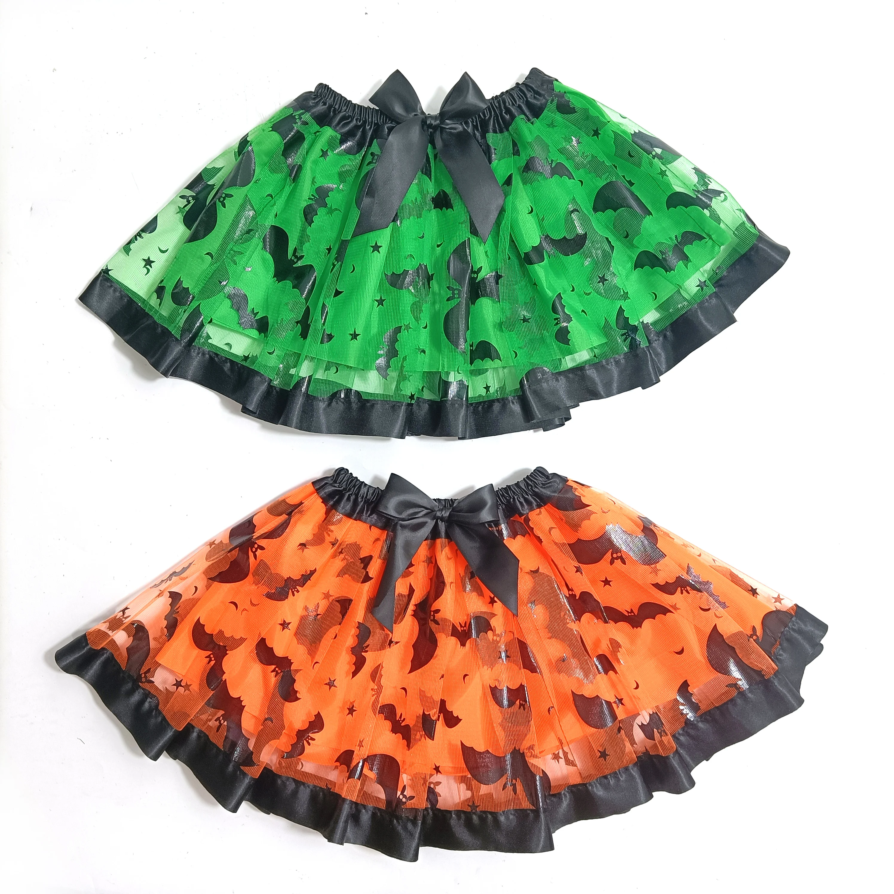 Vintage Halloween Dance Skirt Custom Logo Anti-Static Mesh Tulle Children's Party Costume for Autumn Season