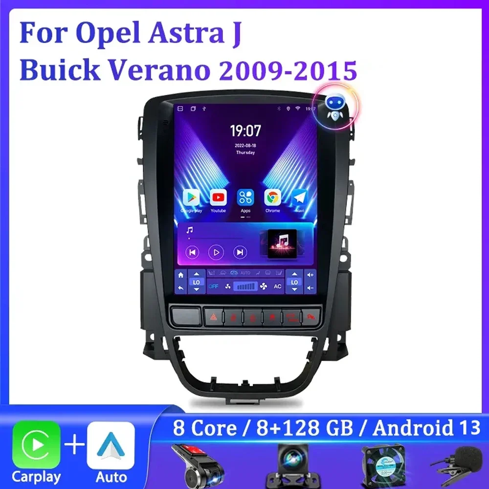 

Android 13 Car Radio for Opel Astra J Vauxhall Buick Verano 2009-2015 Multimedia 2 Din Stereo DSP GPG Wireless Carplay Head Unit