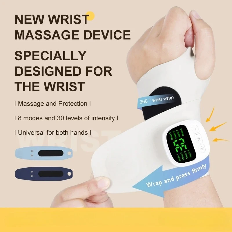 

Электрический беспроводной массажер для запястья, перезаряжаемый через USB, вибрация, снимает теносиновит, массажер для снятия усталости запястного туннеля