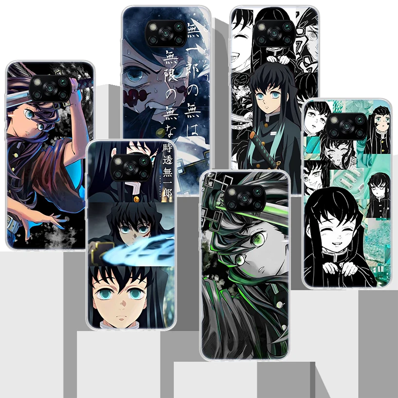 Demon Slayer Tokitou Muichirou Soft Silicone Phone Case For Xiaomi Poco X3 NFC X4 GT X5 X6 F6 F5 Pro F4 F3 F2 F1 M5S M4 M3 M2 5G