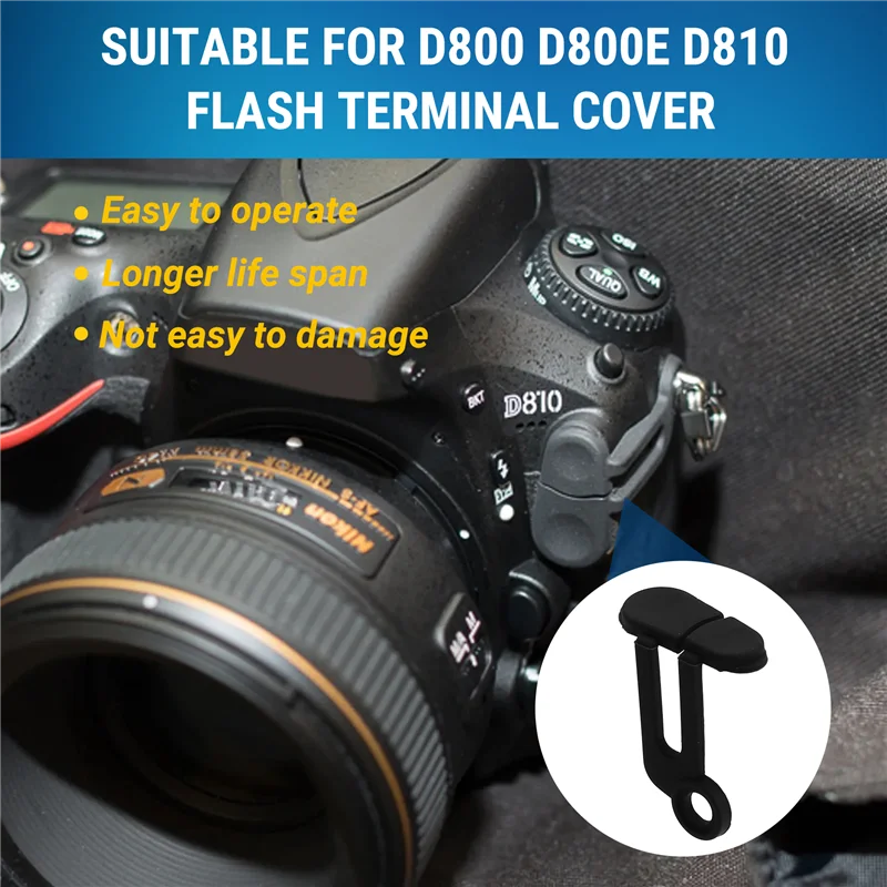 ABFN-2Pcs غطاء كابل المصراع لنيكون D800 D800E D810 فلاش محطة أغطية جلد مصراع كابل غطاء التوصيل الجلدي #6