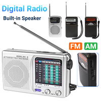 Outdoor Radio SW/AM/FM Stereo Digital Radio Battery Operated Telescopic Antenna Full Band Radio Receiver Emergency Use