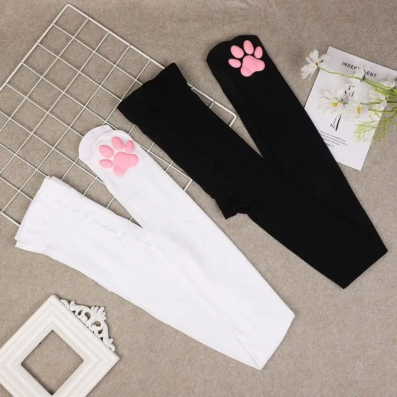 Women Sexy High Socks Y2k Harajuku Tights Lingerie Cute 3D Cat Claw Tights Thigh High Stockings Sexy Compression Socks for Girls - view 6