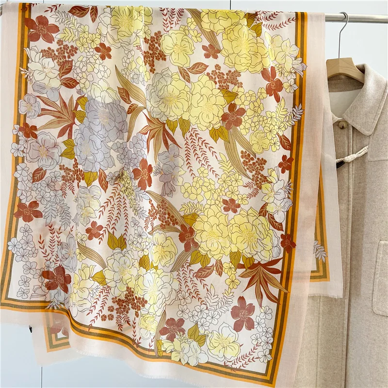 

Winter Pure Cashmere Luxury Brands Soft Scarf Women Large Size Shawls Foulard Hiver Femme Cachemire 200 100CM