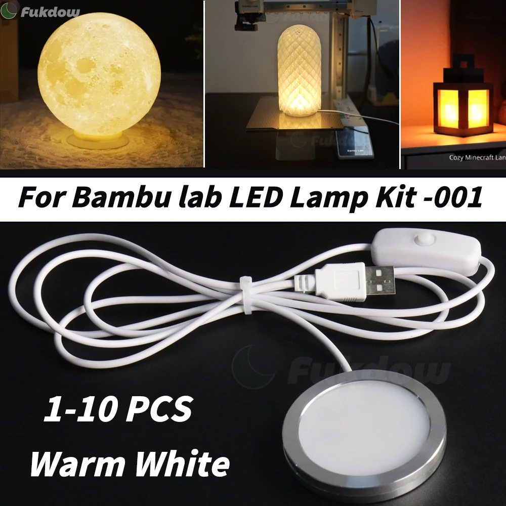 For Bambu Lab Led Lamp Kit 001 Hardware ForBambulab Light Kit Led Light Parts Mouse Wireless Diy Model Without 3d Printing Parts