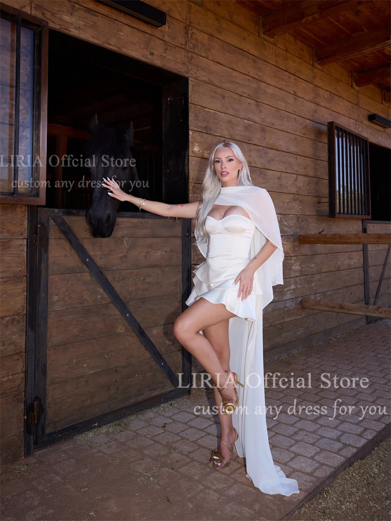 LIRIA Customized Off White Sho - огляд і ціна Ruched Dress Mini