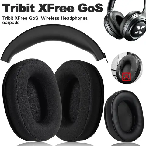 Tribit XFree GoS 교체용 이어폰 패드, 메쉬 천 메모리 커버, 스폰지 소프트 단백질