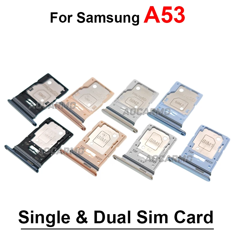 Gniazdo karty SIM Single SIM do Samsung Galaxy A53 Dual SIM, tacka na kartę SD, uchwyt, części zamienne