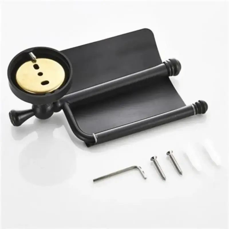 خمر الحمام الأنسجة حامل الحمام المنزلية البرونزية ورق التواليت لفة حامل الحائط الأنسجة حامل موزع الملحقات