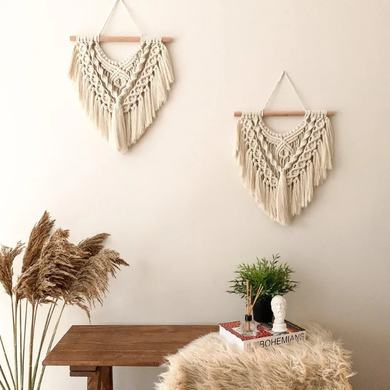 Hand-woven Homestay Decorative Tapestries, Ins Background Wall Art Wall Tapestries, Bohemian Tassel Pendants