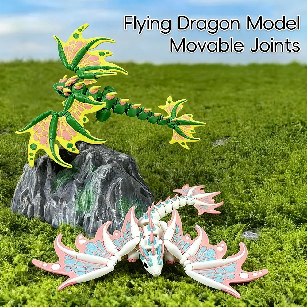 Lifelike 3D Printed Emperor Dragon Durable Desktop Decoration Artificial Animal Figurine Small Ornament Simulation Animal Model