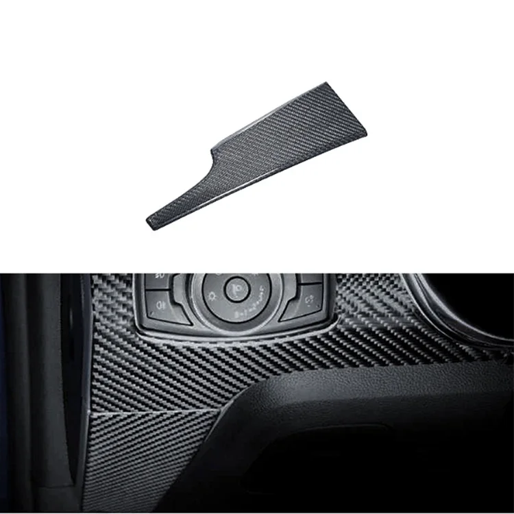 Carbon Fiber Interior Kits Dashboard Meter Bar Cover Center Console Trims Door Panel Trims for Mustang 2015+ view 5