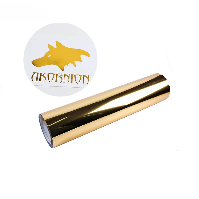 

1m/2m/3m/5m/10m*25cm Gold Color Metallic Heat Transfer Vinyl Metal PET Iron on HTV Printing HTV Sticker Film for DIY Tshirt