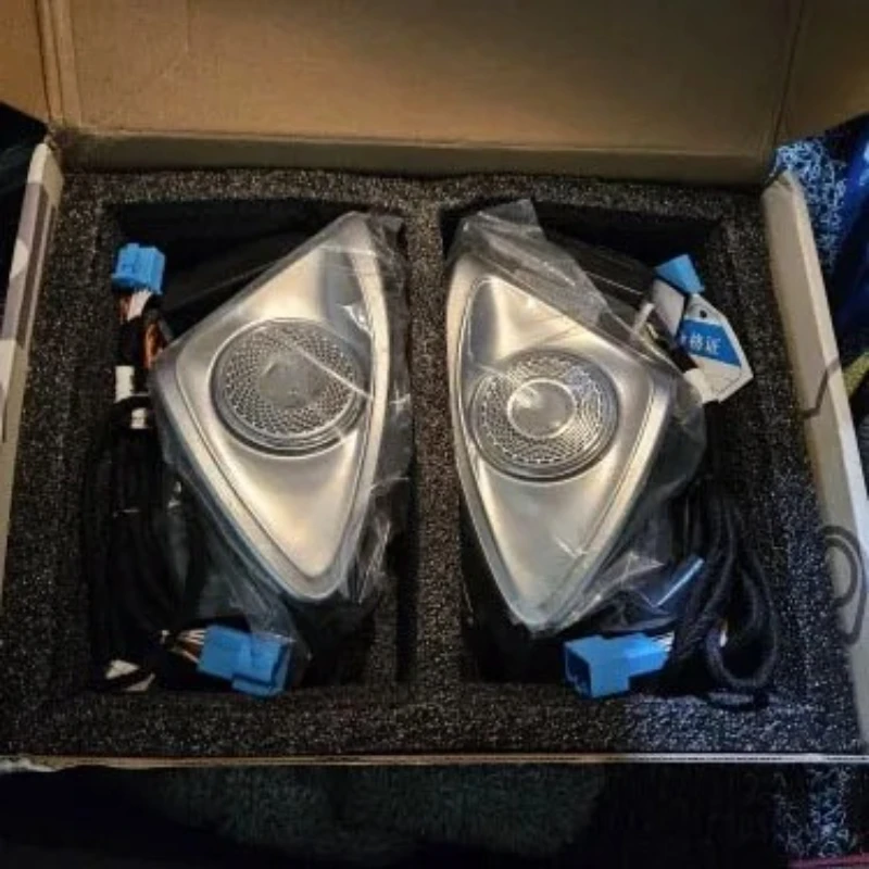 For Mercedes-Benz 4D Rotating Tweeter Speaker C GLC E S-class W213 W205 W222 W223 X253 RGB Led Luminous Car Speaker Horn Refit view 4