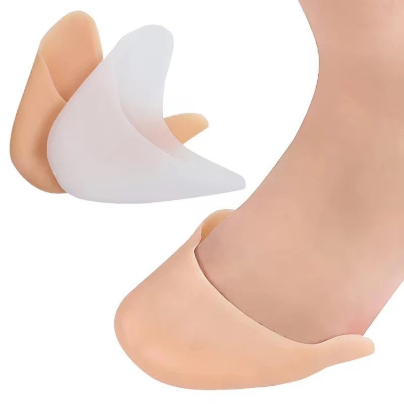 2pieces=1pair Silicone Forefoot Pads Foot Care Toe Straightener Corrector Gel Ballet Cushion Orthosis Shoe Insole Protector