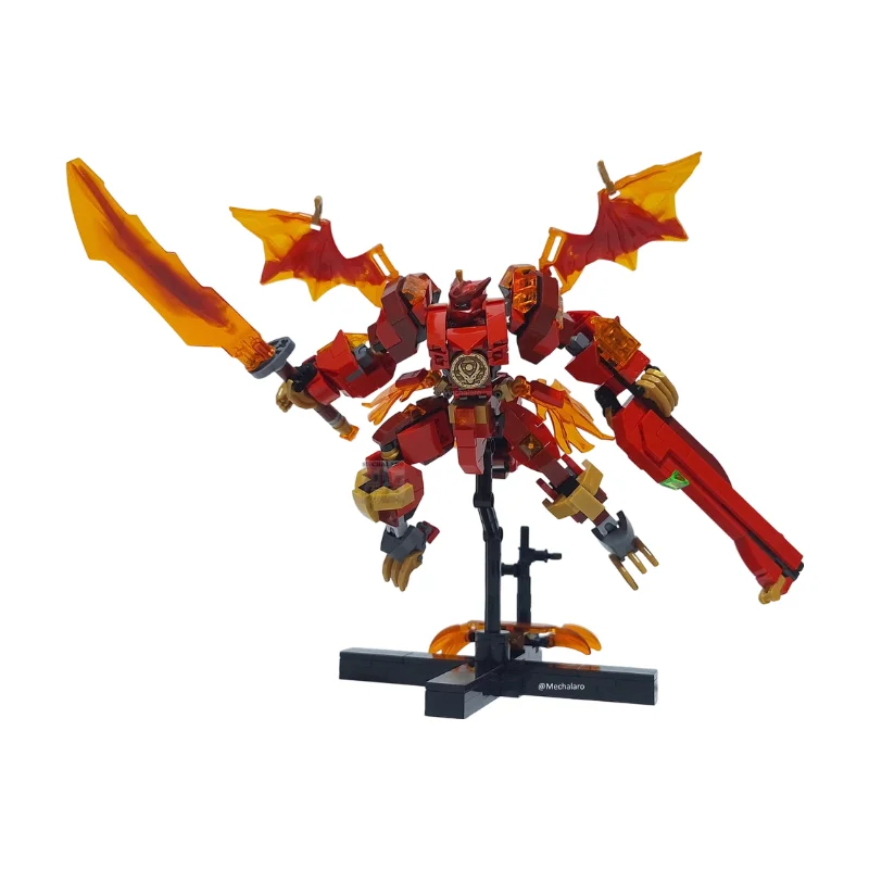 blocs-de-construction-moc-personnalises-mech-de-combat-de-dragon-fantastique-robot-de-combat-humanoide-de-science-fiction-kit-de-briques-diy-objet-de-collection-et-d'exposition-pour-bureau