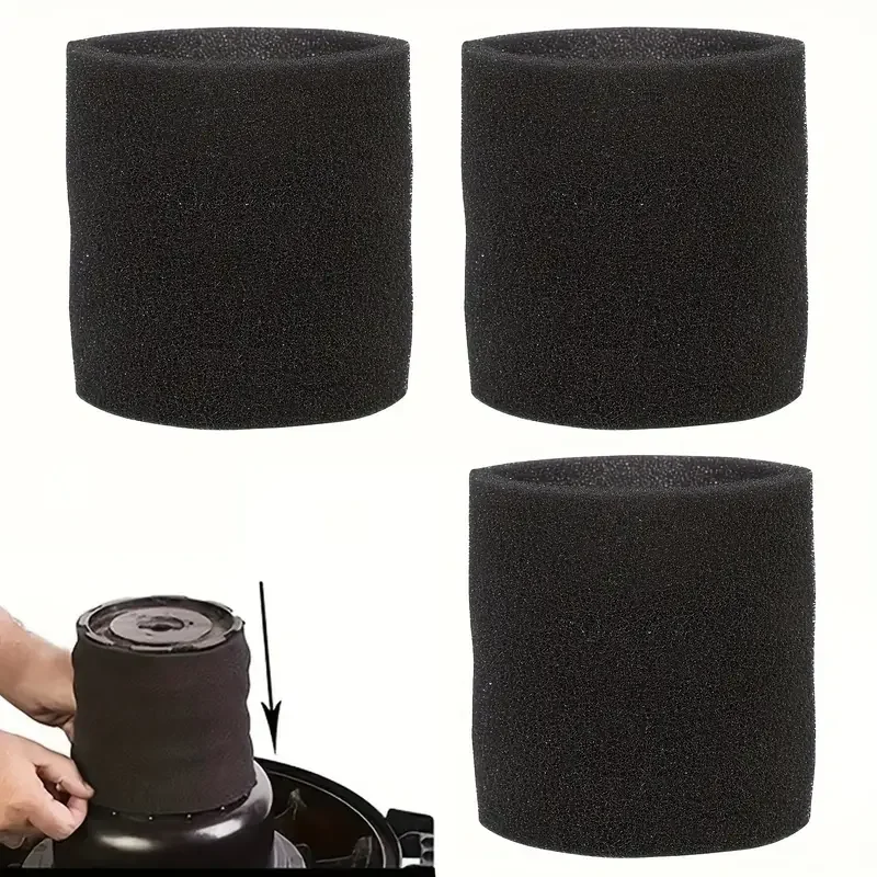 3pcs 90585 Foam Sleeve VF2001 Foam Filter Compatible for Shop-Vac Vacmaster Genie Wet/Dry Vacuum Cleaner Accessories