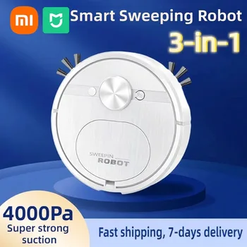 Image Xiaomi MIJIA Smart Sweeping Robot Vacuum Cleaner 3 in 1 Robot Vacuum Cleaner Suction Power Great for Pet Hair Carpets Floors