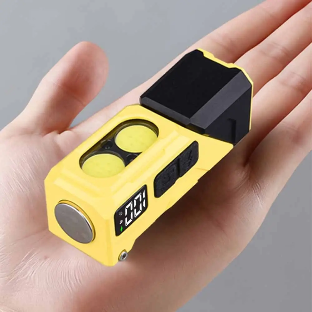 Portable Multi-Functional Corner Lamp One-Lamp Magnetic Cap Clip Light Three Colors Available USB Charging Helmet Clip Light