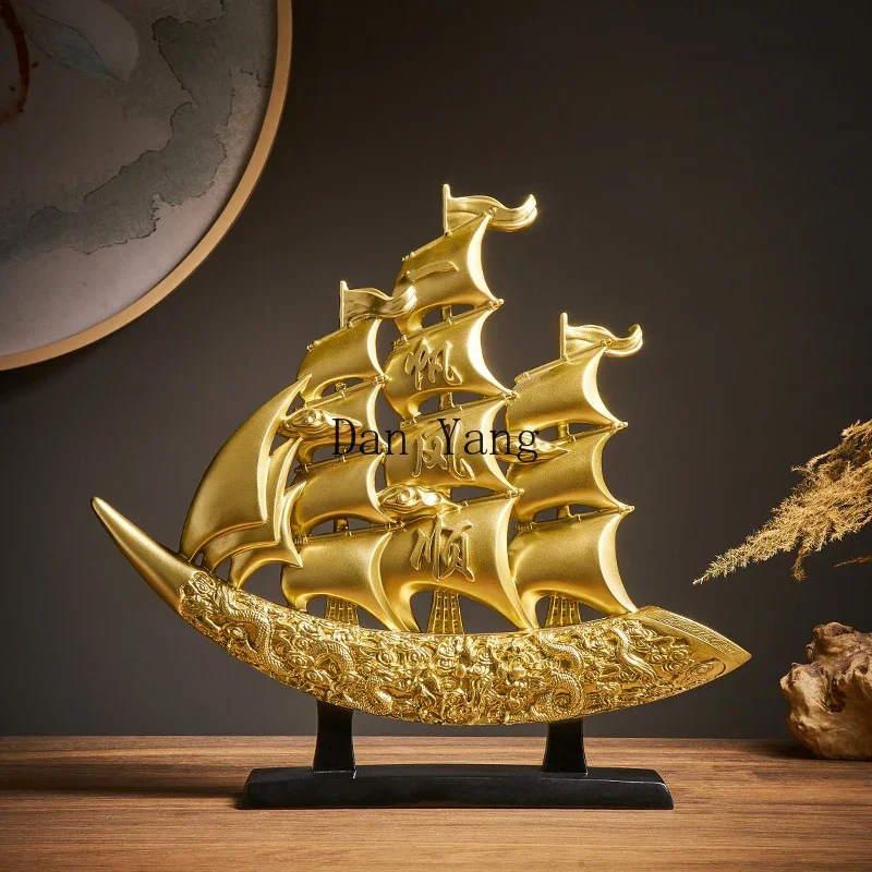 

YJ smooth sailing, sailing boat ornaments, home wine cabinets, entrance decorations, light luxury, high-end living room, office