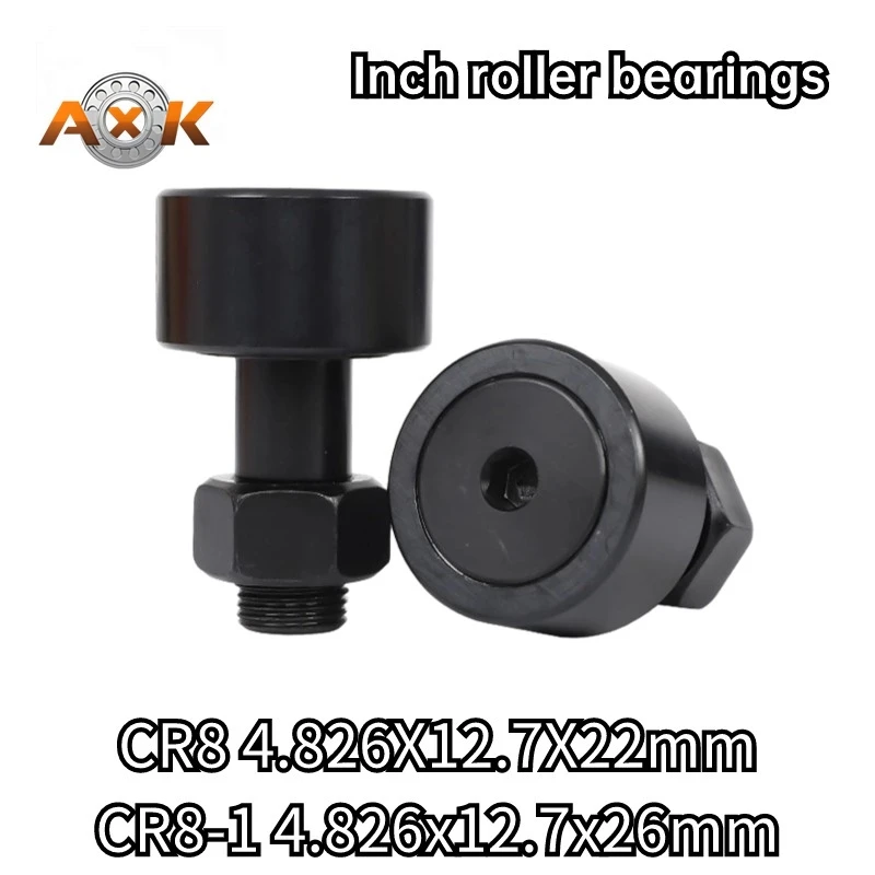 CR8R 4.826X12.7X22mm CR8-1R 4.826x12.7x26mm Inch Bolt Roller Bearings Spherical CAM Follower Black