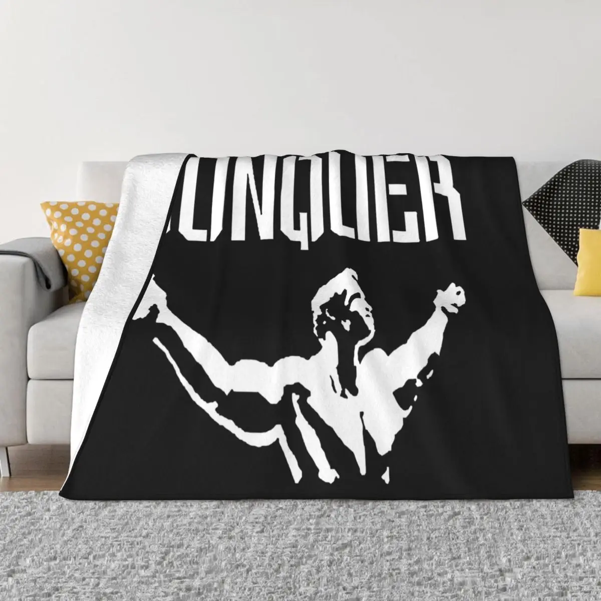 Arnold Claims Conquer Pose Gym Lifting Workout Flag Women Men Oversize Style Slim Fit Throw Blanket