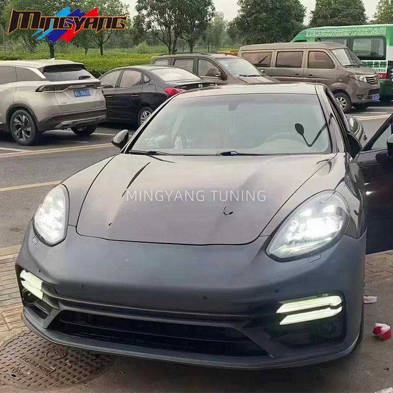 القديمة إلى الجديدة 970 إلى 971 توربو S نمط مصدات السيارة PDLS المصابيح الأمامية بوديكيت لبورشه باناميرا 970.1 970.2 السرية إلى 971 طقم الجسم