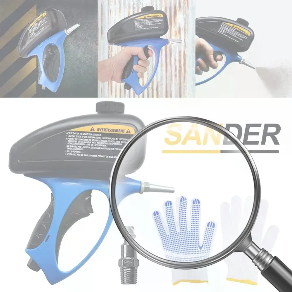 

150 PSI Air Sandblasting Gun Adjustable Flow Pneumatic Air Sand Blaster Sand Blasting Machine Removing Spot Rust Blasting Device