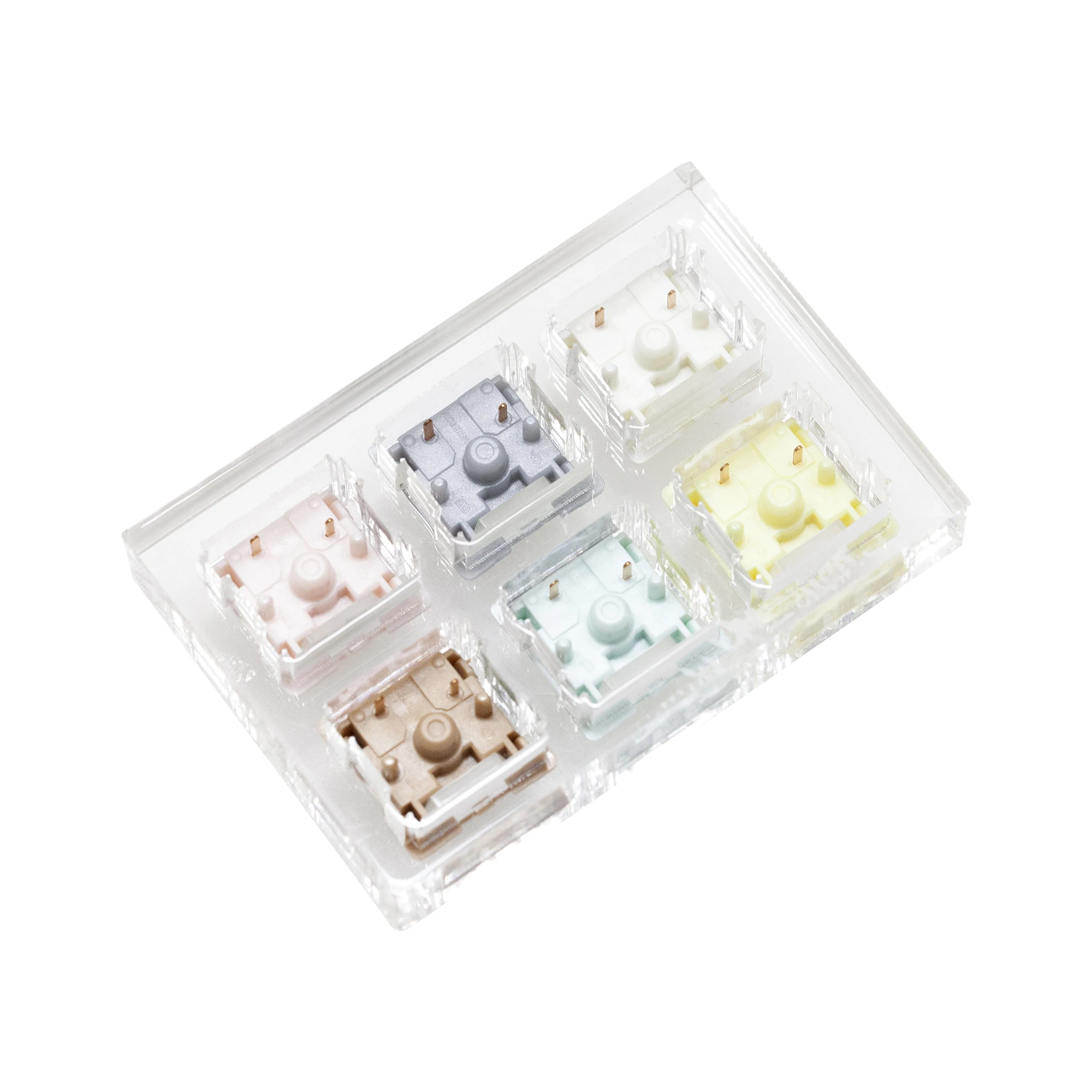 6 Gateron Smoothie switch tester switches with blank keycaps acrylic base for mechanical keyboard Chocolate Mint Banana Silver - view 5