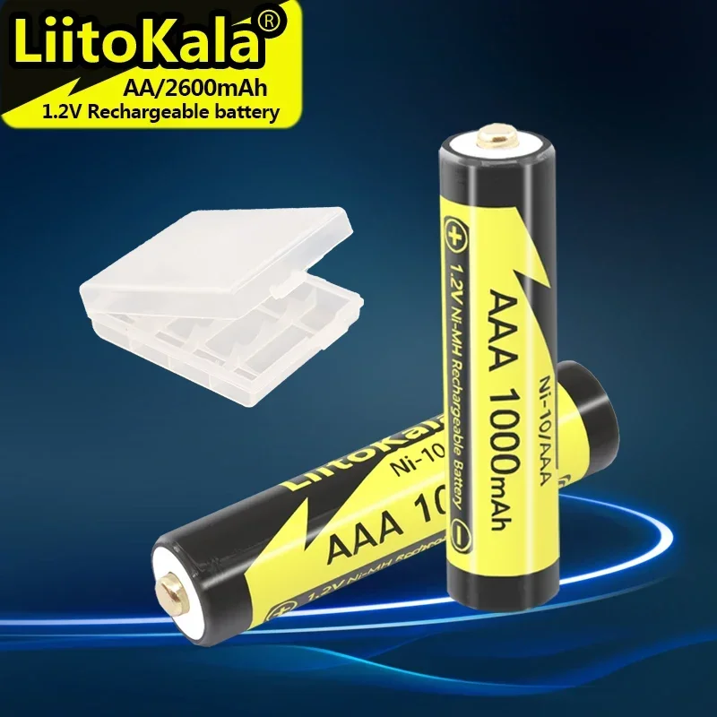 5-50 sztuk LiitoKala Ni-10/AAA 1.2V 1000mAh AAA NI-MH akumulatory do golarki latarka kamera NIMH wstępnie naładowany akumulator