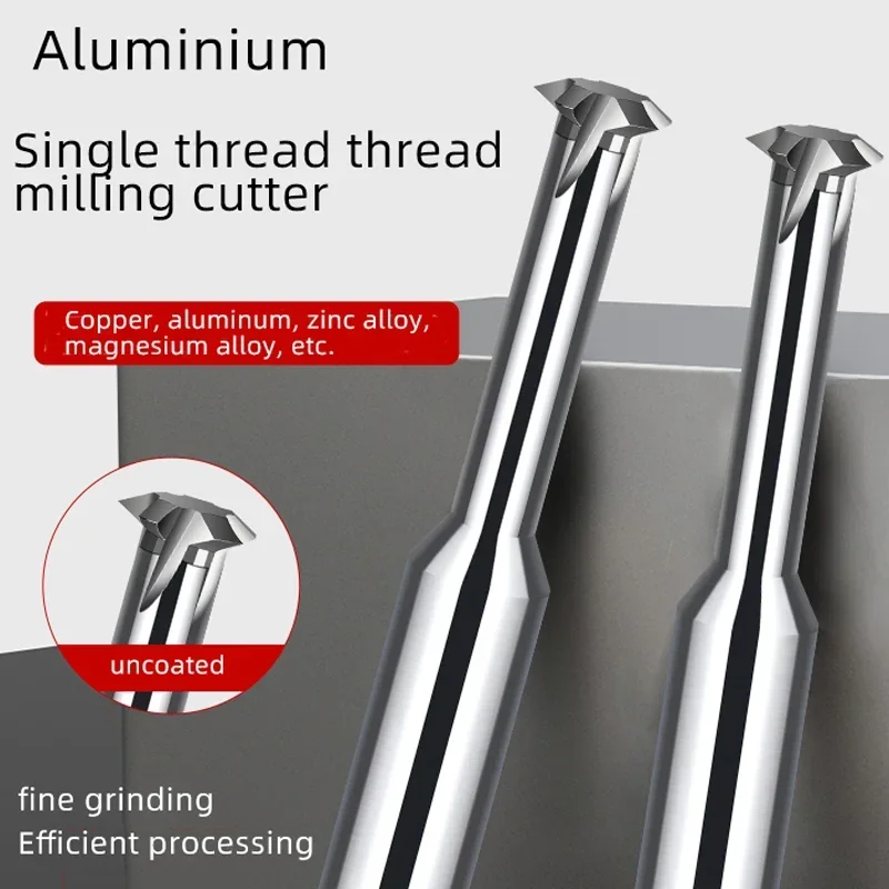 1PC Single Thread Metric Aluminum Inner And Outer CNC Machining Center Milling Cutter