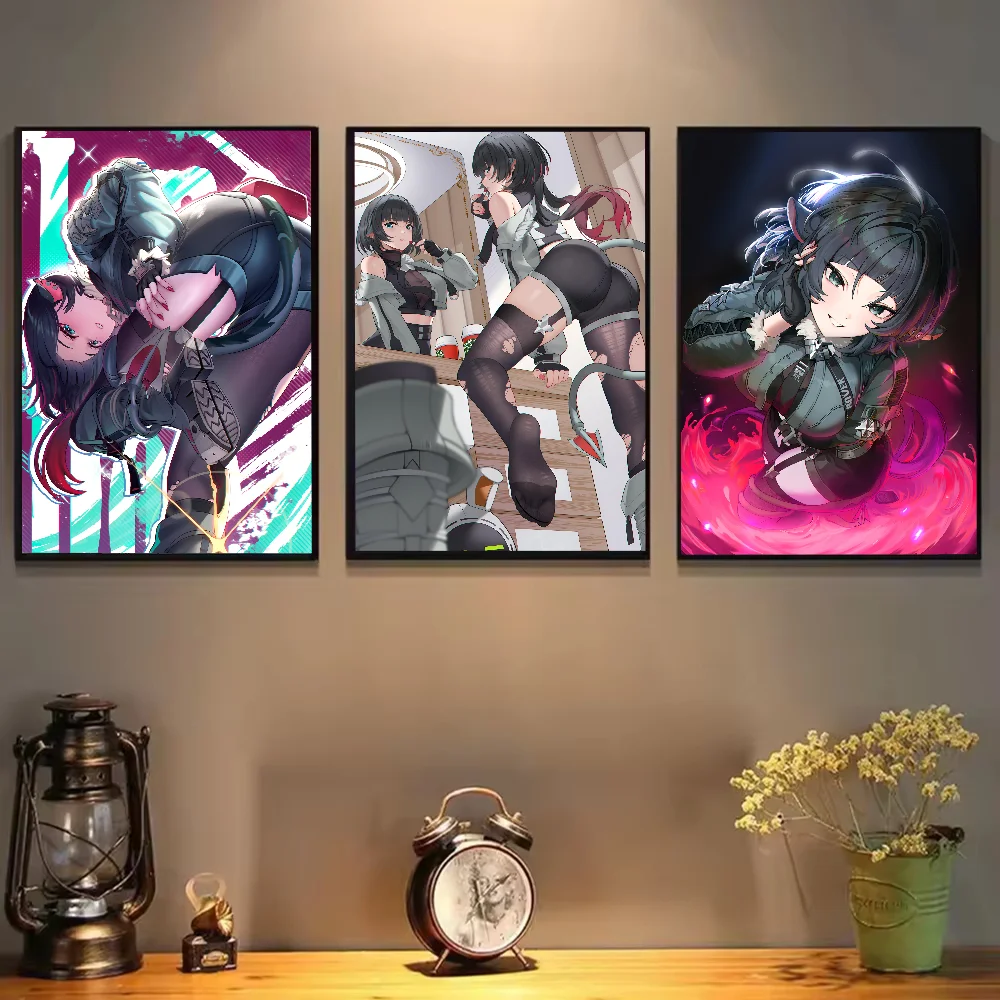 1 قطعة جين دو Zenless منطقة صفر لعبة المشارك ذاتية اللصق الفن ورق مقاوم للماء ملصق مقهى بار غرفة جدار ديكور