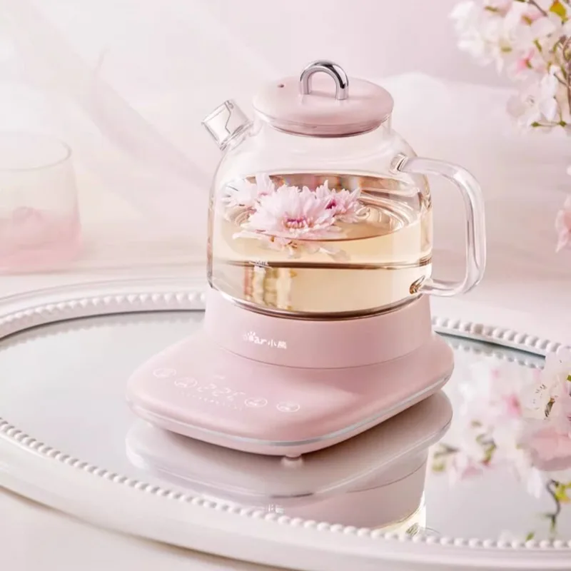 Full-Glass Health Teapot, Compact Office Heating Kettle, Multi-Functional Mini Tea Brewer, Smart Electric Water Boiler - Image 3